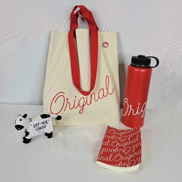 Chick-fil-A Other - Chick-fil-A Gift Pack - Water Bottle, Bag, Notebook, Cow Plush New!